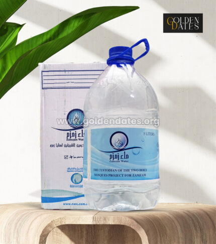 قارورة ماء زمزم 5 لتر بكرتونه المطار الاصلية zamzam water 5 liters bottle