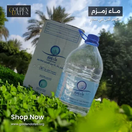 قارورة ماء زمزم 5 لتر الاصلية بكرتونة المطار